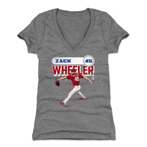 Zack Wheeler Women's V-Neck T-Shirt | 500 LEVEL