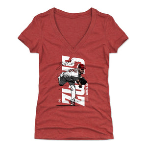 Zack Wheeler Women's V-Neck T-Shirt | 500 LEVEL